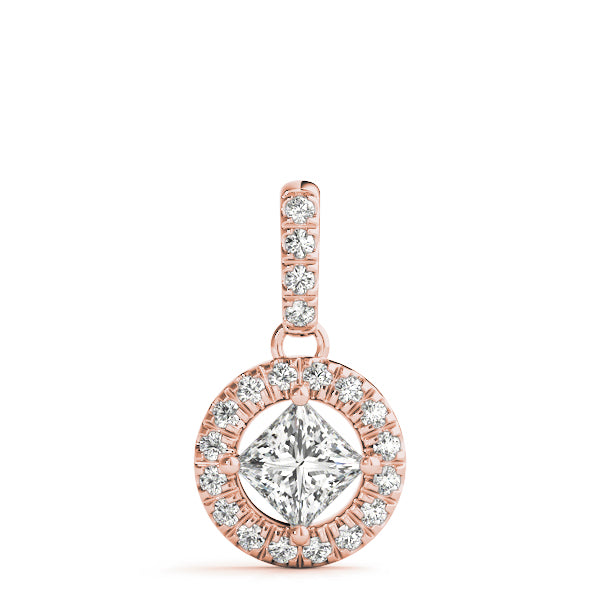 Square Halo Diamond Pendant · 0.20 ct tw