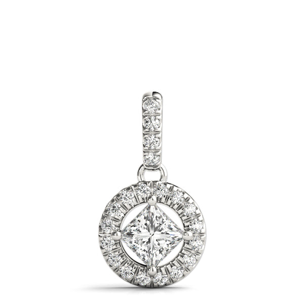 Square Halo Diamond Pendant · 0.20 ct tw