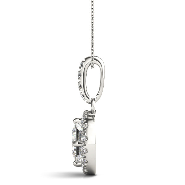Square Halo Diamond Pendant · 0.20 ct tw