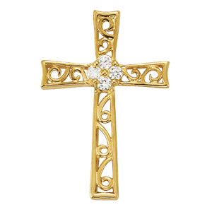 Religious Crosses Diamond Pendant · 0.12 ct tw