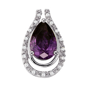 Pear Gemstone Pendant · 0.08 ct tw