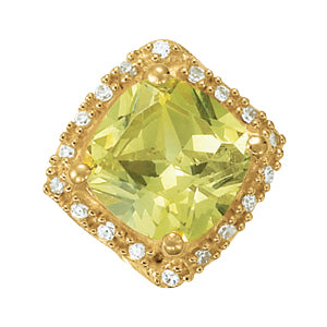 Cushion Gemstone Pendant · 0.09 ct tw