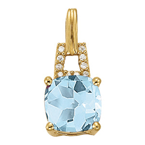 Round Gemstone Pendant · 0.05 ct tw