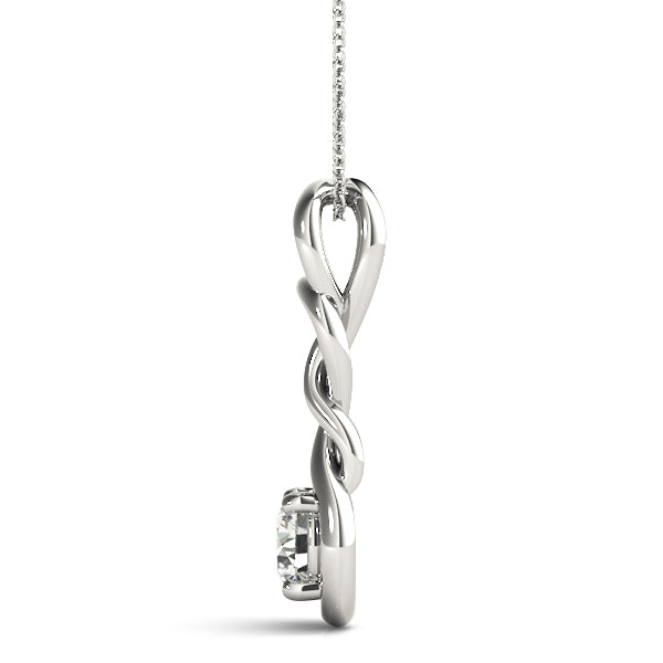 Round Love Knot Diamond Pendant · 1.00 ct tw