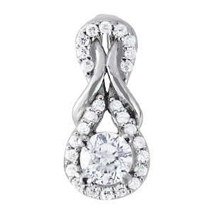Round Love Knot Diamond Pendant · 0.69 ct tw