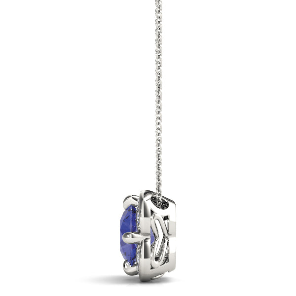 Round Halo Diamond Pendant · 1.11 ct tw