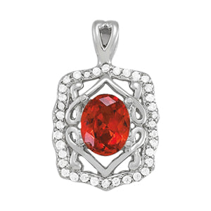 Oval Gemstone Pendant · 0.22 ct tw