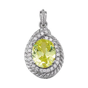 Oval Gemstone Pendant · 0.19 ct tw