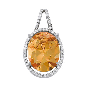 Oval Gemstone Pendant · 0.55 ct tw