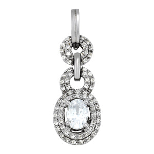 Oval Gemstone Pendant · 0.33 ct tw