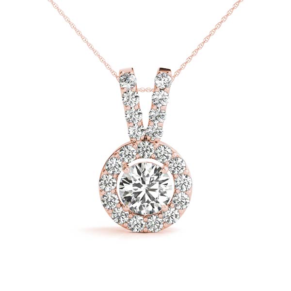 Round Halo Diamond Pendant · 1.43 ct tw
