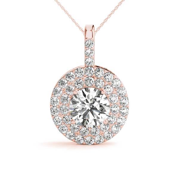 Round Halo Diamond Pendant · 2.30 ct tw