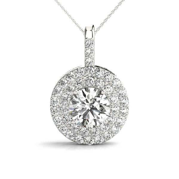Round Halo Diamond Pendant · 2.30 ct tw