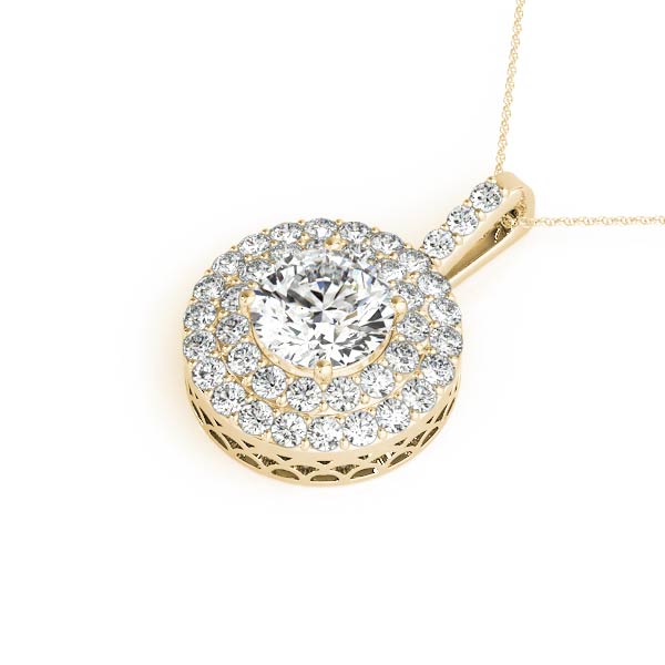 Round Halo Diamond Pendant · 2.30 ct tw