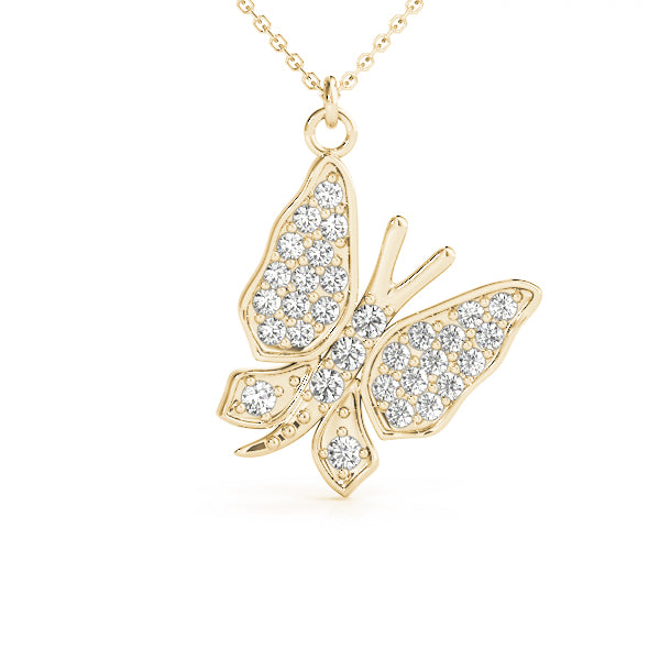 Butterfly Charm Diamond Pendant · 0.47 ct tw
