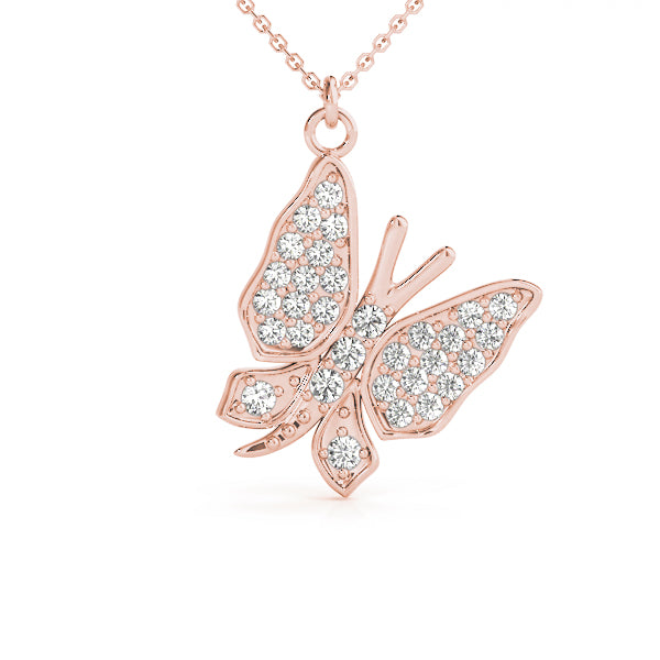 Butterfly Charm Diamond Pendant · 0.47 ct tw