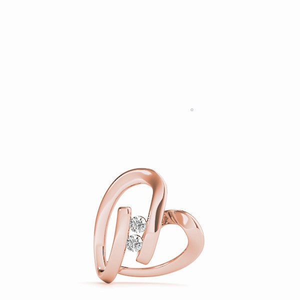 Heart Two-Stone Diamond Pendant · 0.46 ct tw