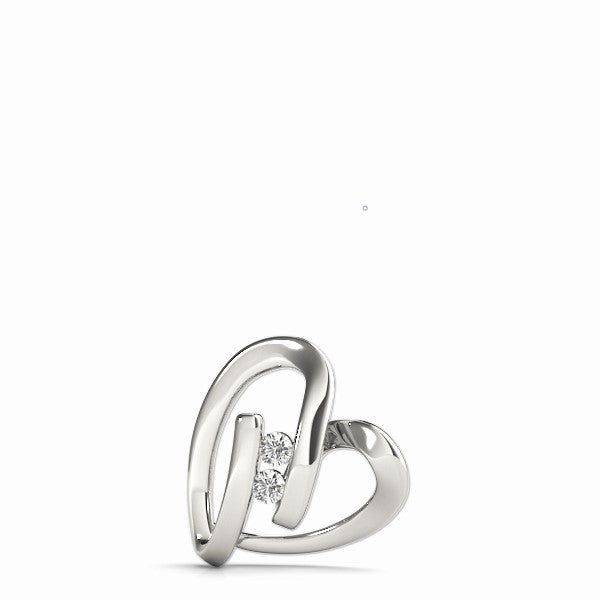 Heart Two-Stone Diamond Pendant · 0.46 ct tw