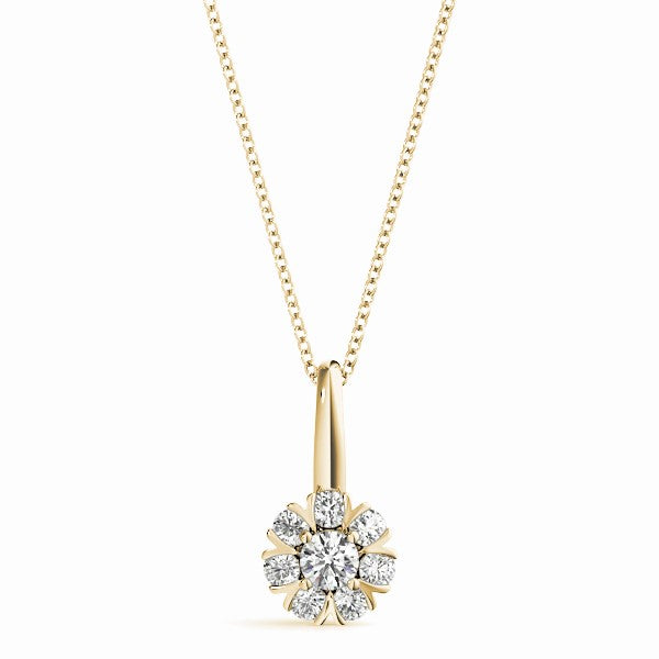 Round Cluster - Split Prongs Diamond Pendant · 0.36 ct tw