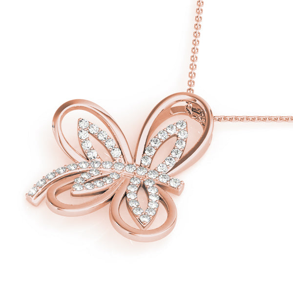 Butterfly Diamond Pendant · 0.27 ct tw