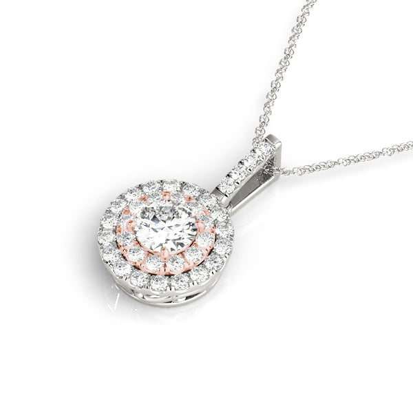 Round Halo Diamond Pendant · 0.73 ct tw