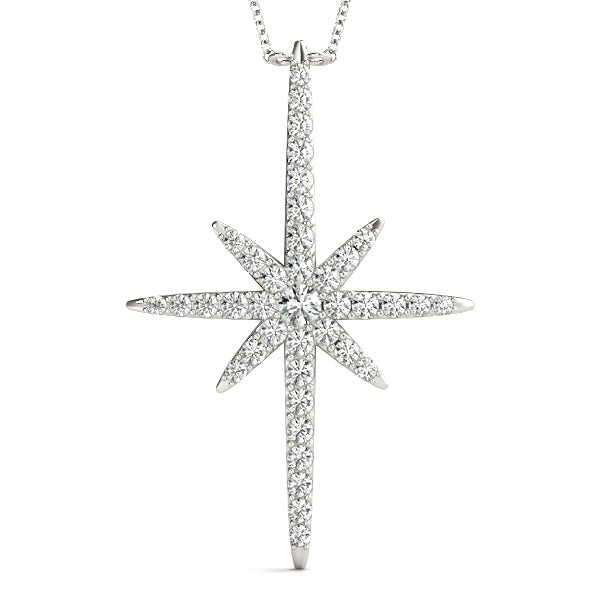 Round Cross Diamond Pendant · 0.48 ct tw