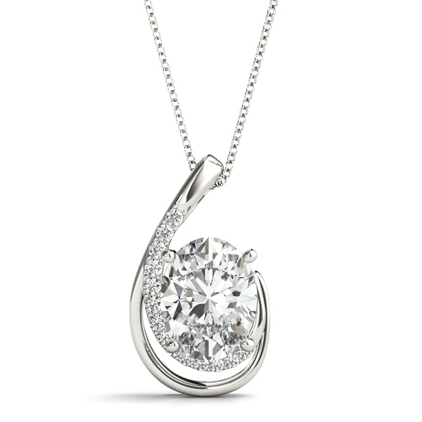 Oval Fashion Diamond Pendant · 0.09 ct tw
