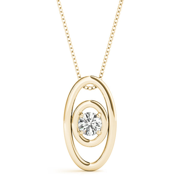Round Diamond Solitaire Pendant · 0.50 ct tw