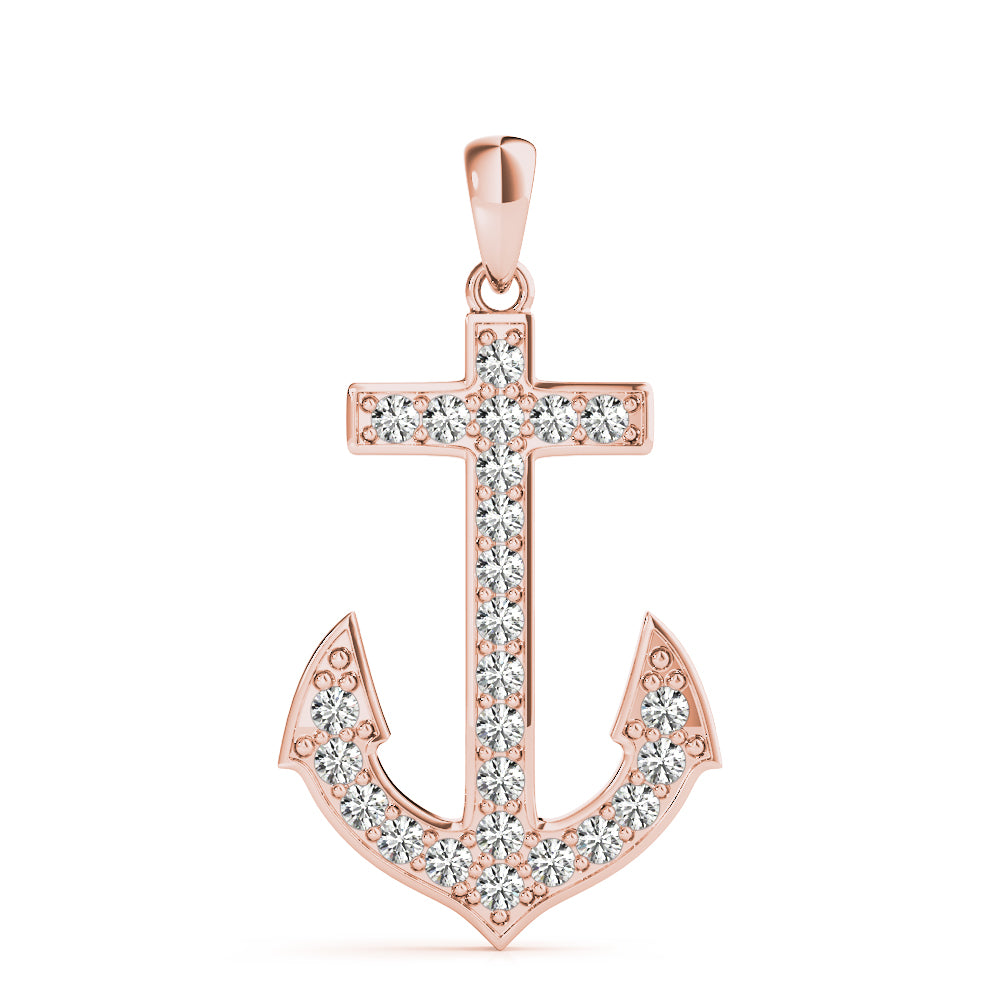 Diamond Anchor Pendant · 0.50 ct tw