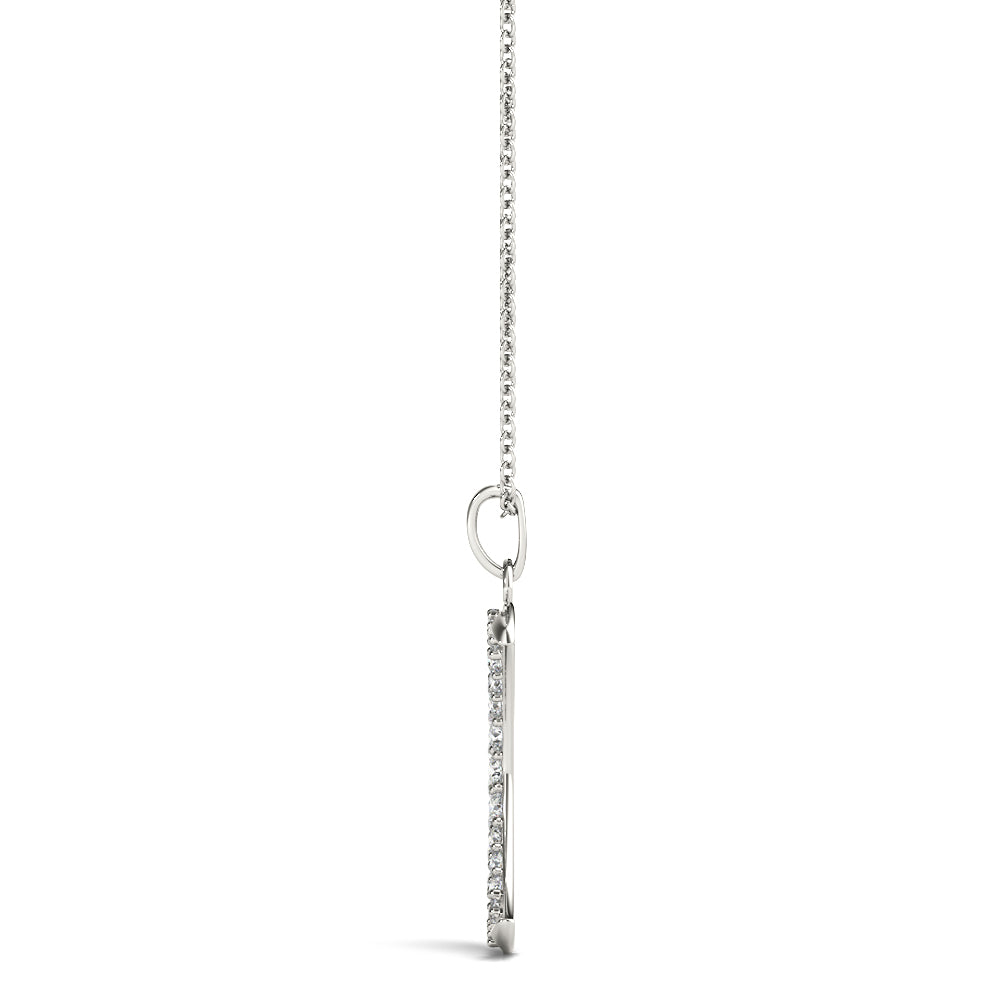 Round Half Moon Diamond Pendant · 0.19 ct tw