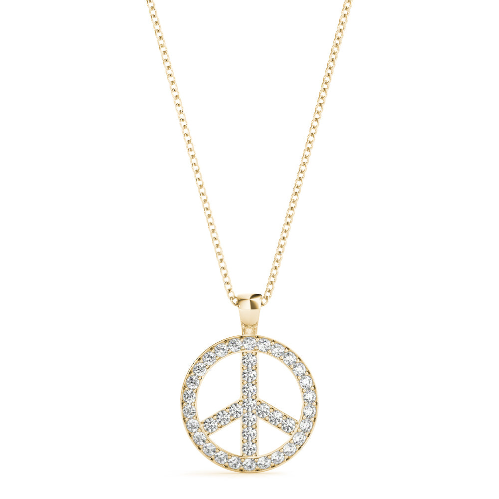 Round Peace Fashion Diamond Pendant · 0.29 ct tw