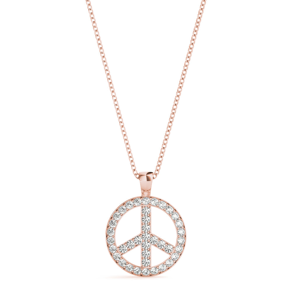 Round Peace Fashion Diamond Pendant · 0.29 ct tw