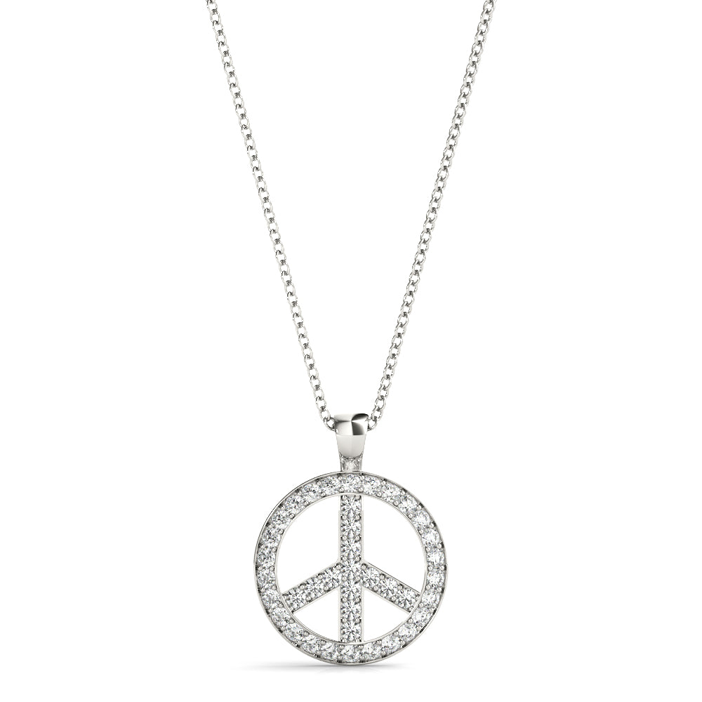 Round Peace Fashion Diamond Pendant · 0.29 ct tw