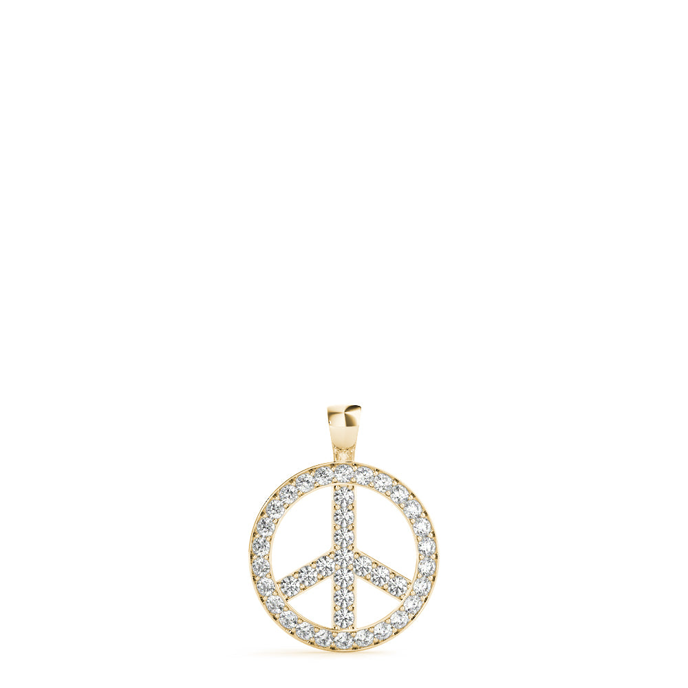 Round Peace Fashion Diamond Pendant · 0.29 ct tw
