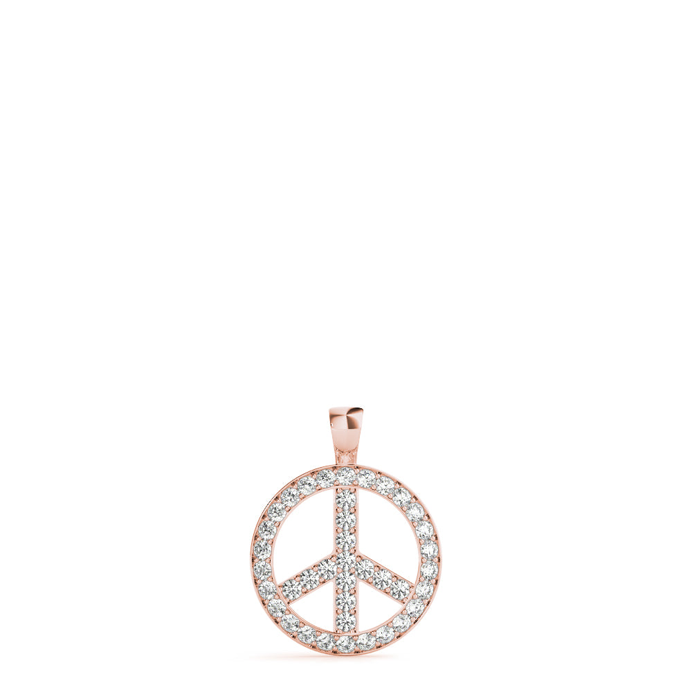 Round Peace Fashion Diamond Pendant · 0.29 ct tw