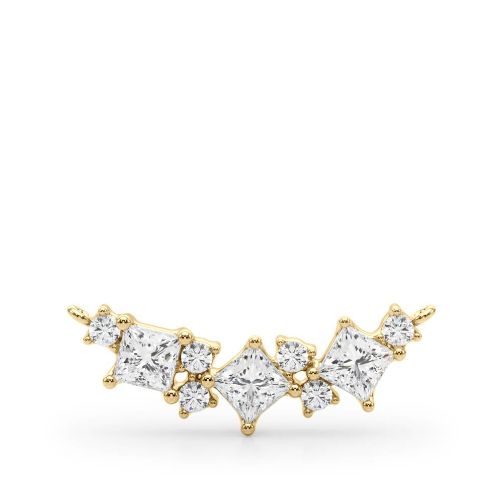 Round Princess Cut & Neck Center Diamond Pendant · 0.58 ct tw