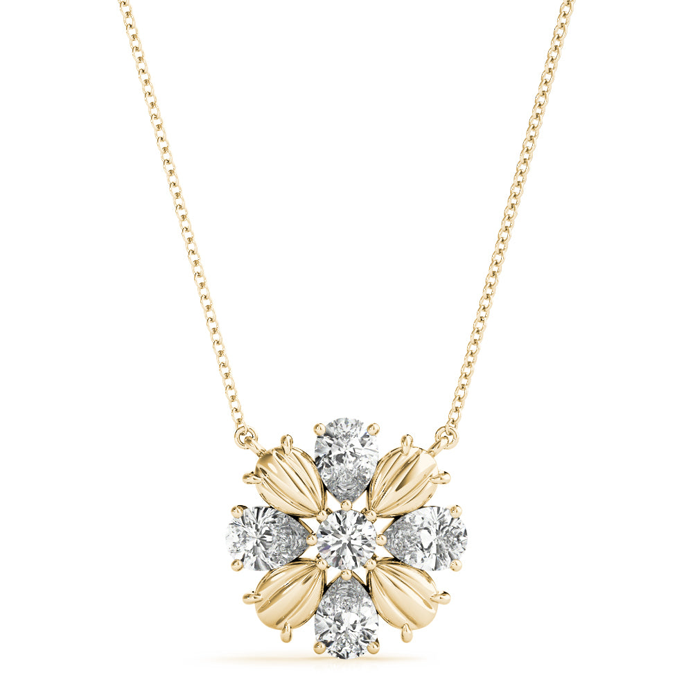 Flower Diamond Pendant · 0.74 ct tw