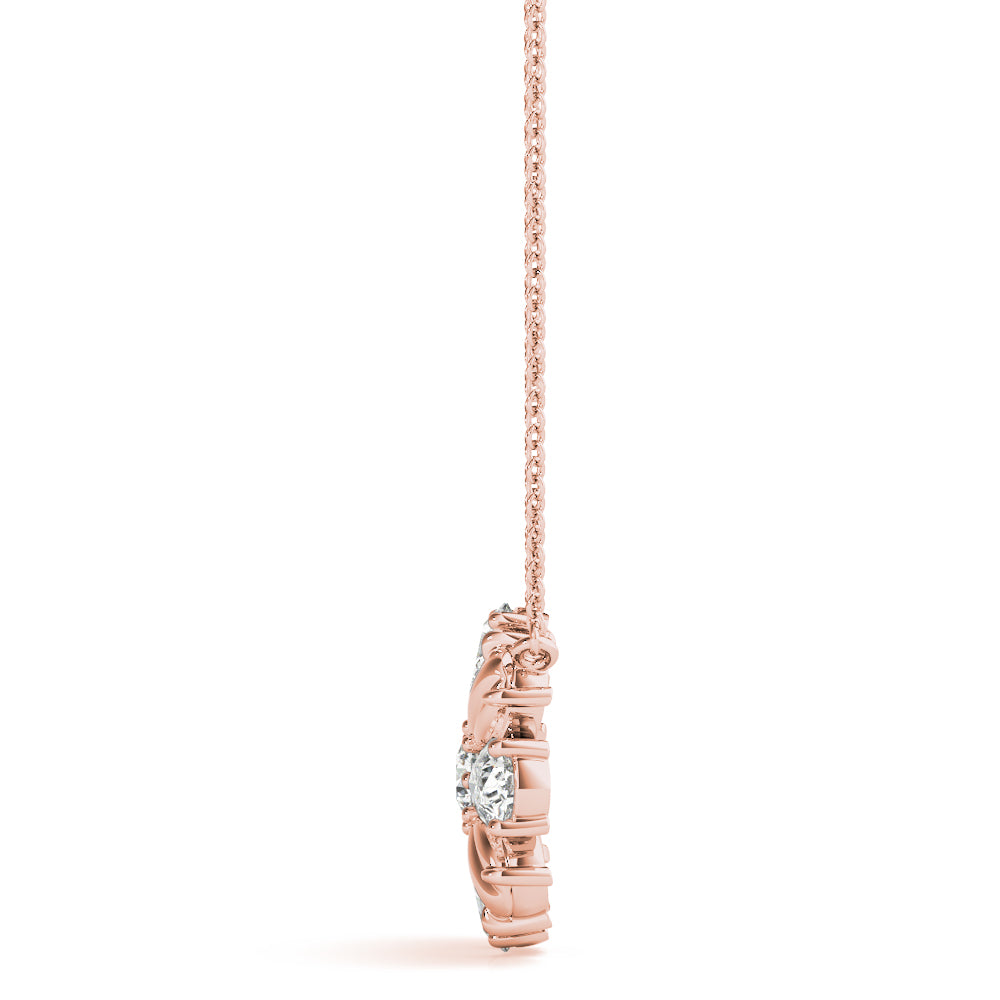 Flower Diamond Pendant · 0.74 ct tw