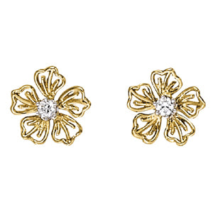 Round Single Stone Diamond Earrings · 0.24 ct tw