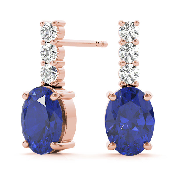 Oval Gemstone Earrings · 0.24 ct tw