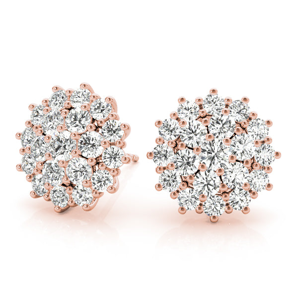 Cluster Diamond Earrings · 1.00 ct tw