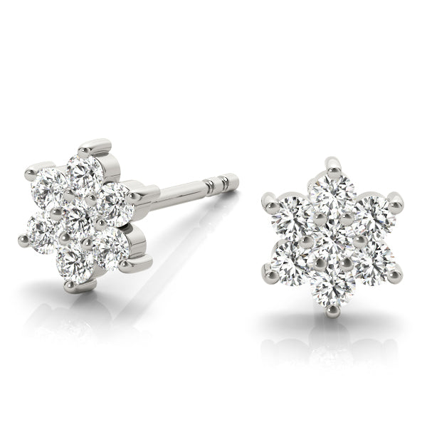 Cluster Diamond Earrings · 0.21 ct tw