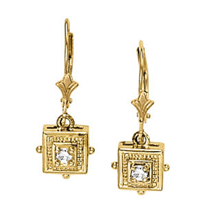Round Single Stone Diamond Earrings · 0.10 ct tw