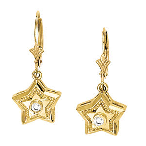 Round Single Stone Diamond Earrings · 0.07 ct tw