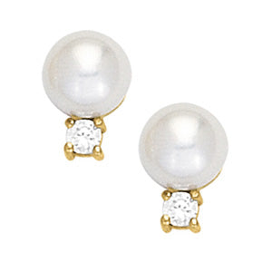 Pearl Gemstone Earrings · 0.20 ct tw