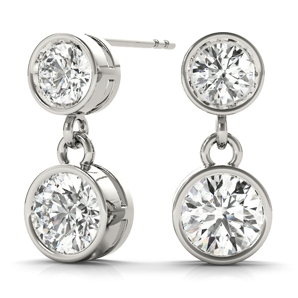 Round Single Stone Diamond Earrings · 0.50 ct tw