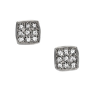 Cluster Diamond Earrings · 0.27 ct tw
