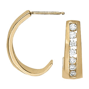 J-hoops Diamond Hoop · 0.49 ct tw