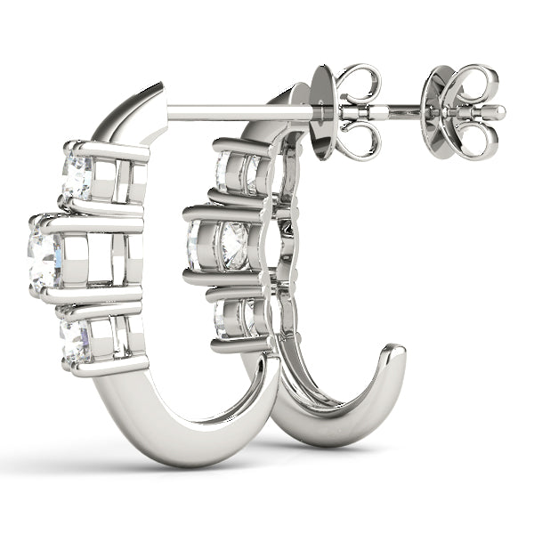 Three-Stone Diamond Earrings · 0.48 ct tw