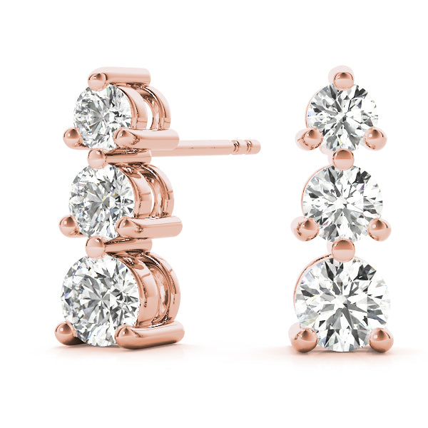 Three-Stone Diamond Earrings · 1.50 ct tw